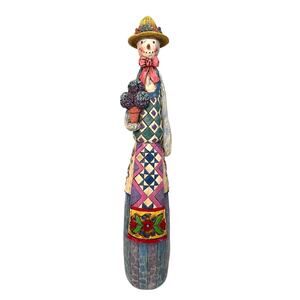 Jim Shore Winter Bloom Snowman with Flower Pot 2004 with Box